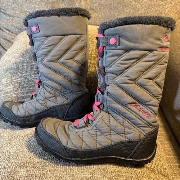 Columbia Youth Minx Mid III Waterproof Omni-Heat Snow Boots Size 1 - Picture 2 of 8